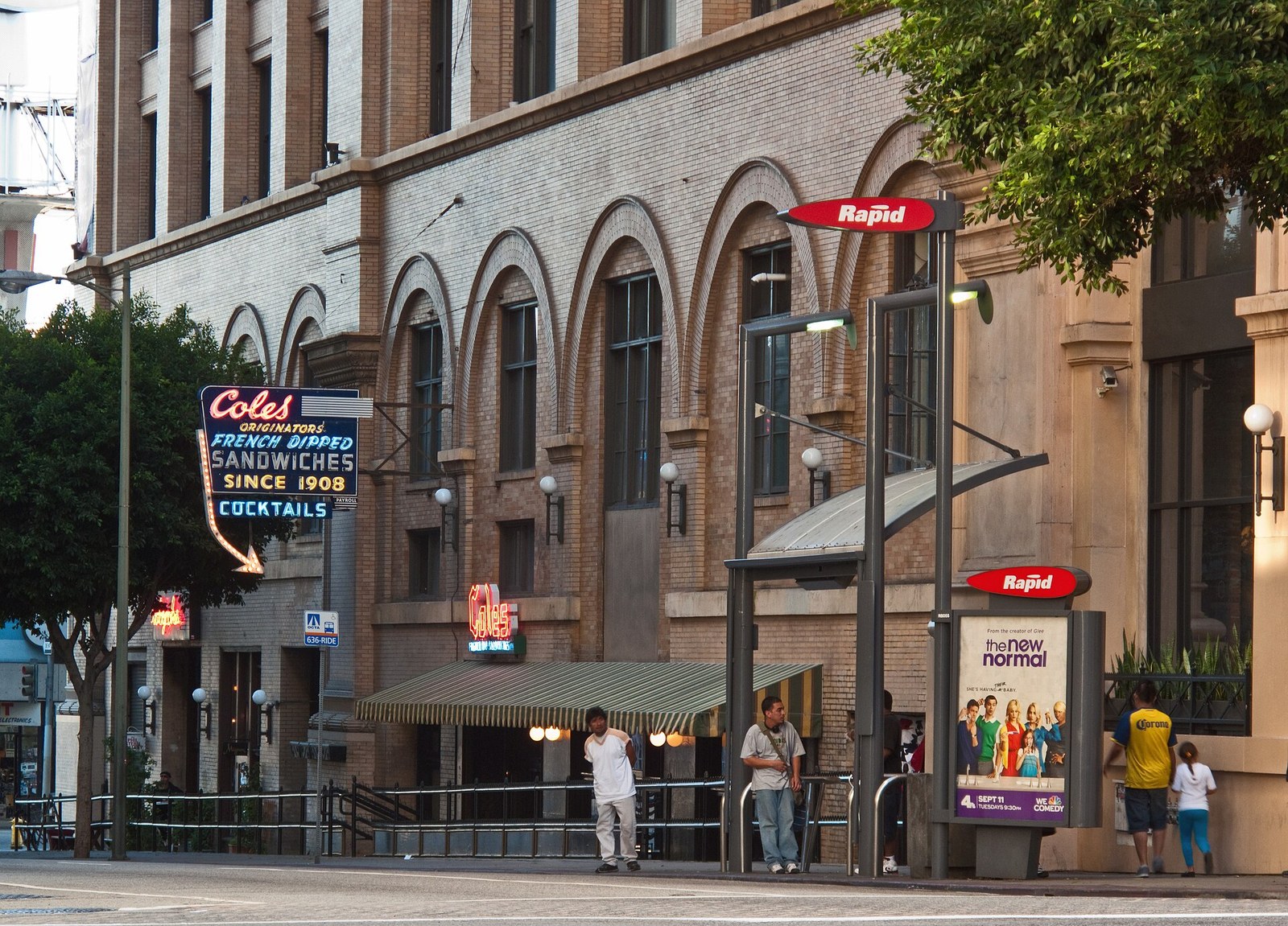 Cole’s Pacific Electric Buffet historic exterior on Sixth Street, Downtown Los Angeles