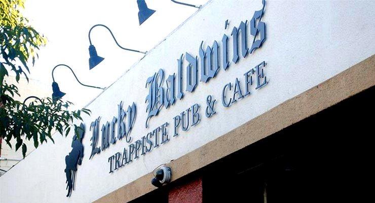 Lucky Baldwins Trappiste Pub & Cafe exterior signage, East Pasadena